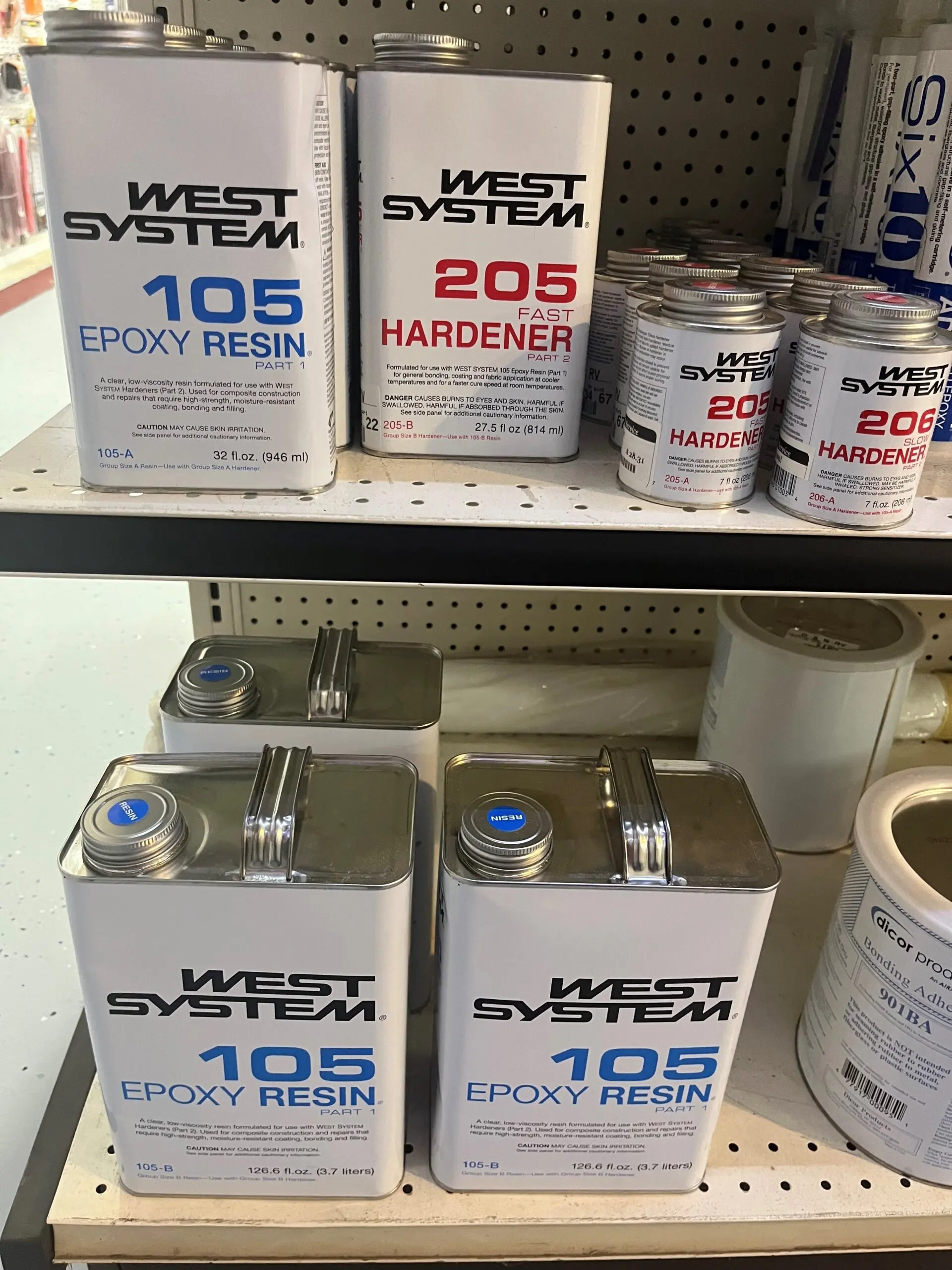 RV parts and supplies display at D&N RV Service in Guntersville Alabama